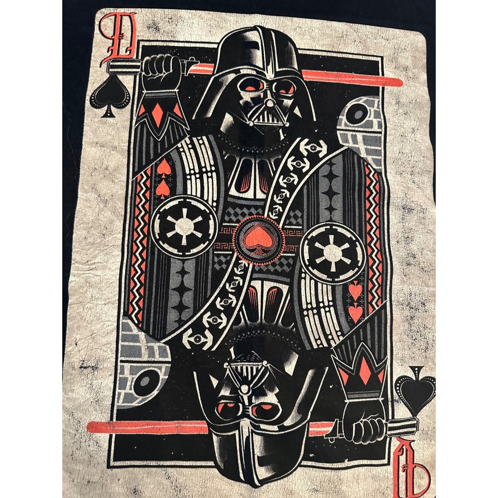 Star Wars Darth Vader King of Spades Playing Card Graphic T-Shirt Black 3XL